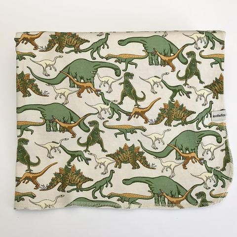 Organic Cotton Jersery Wrap - T Rex and Friends