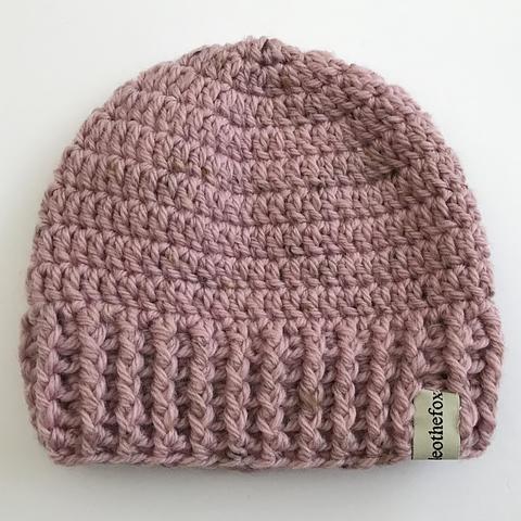 Country Rose Beanie - 3-6 months