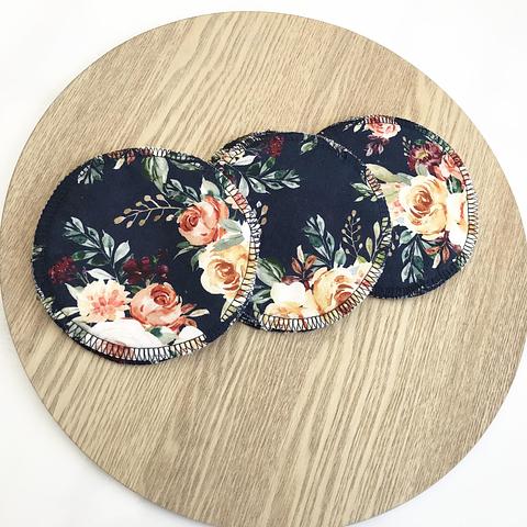 Washable breastfeeding pad set -  Peach Floral